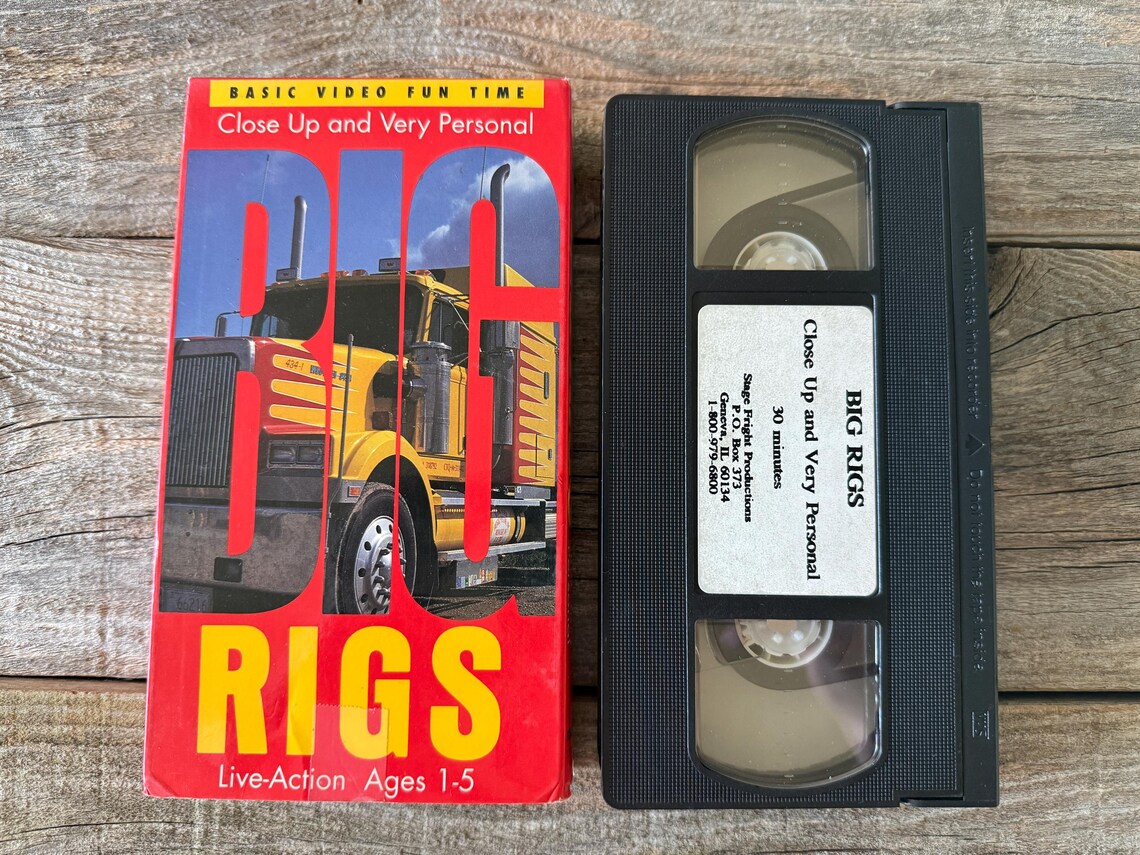 Vhs Rig Vintage 1990's Construction VHS Videos for Kids -- Big Rigs, Heavy ...