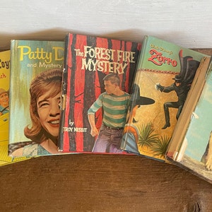Vintage Whitman Books // You Choose // Walt Disney&#39;s Zorro, The Real McCoy&#39;s, Patty Duke, The Forest Fire Mystery, Rin Tin Tin