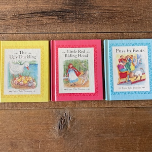 Fairy Tale Treasury Books // Set of 3 // Little Red Riding Hood, Puss in Boots, The Ugly Duckling // 1993