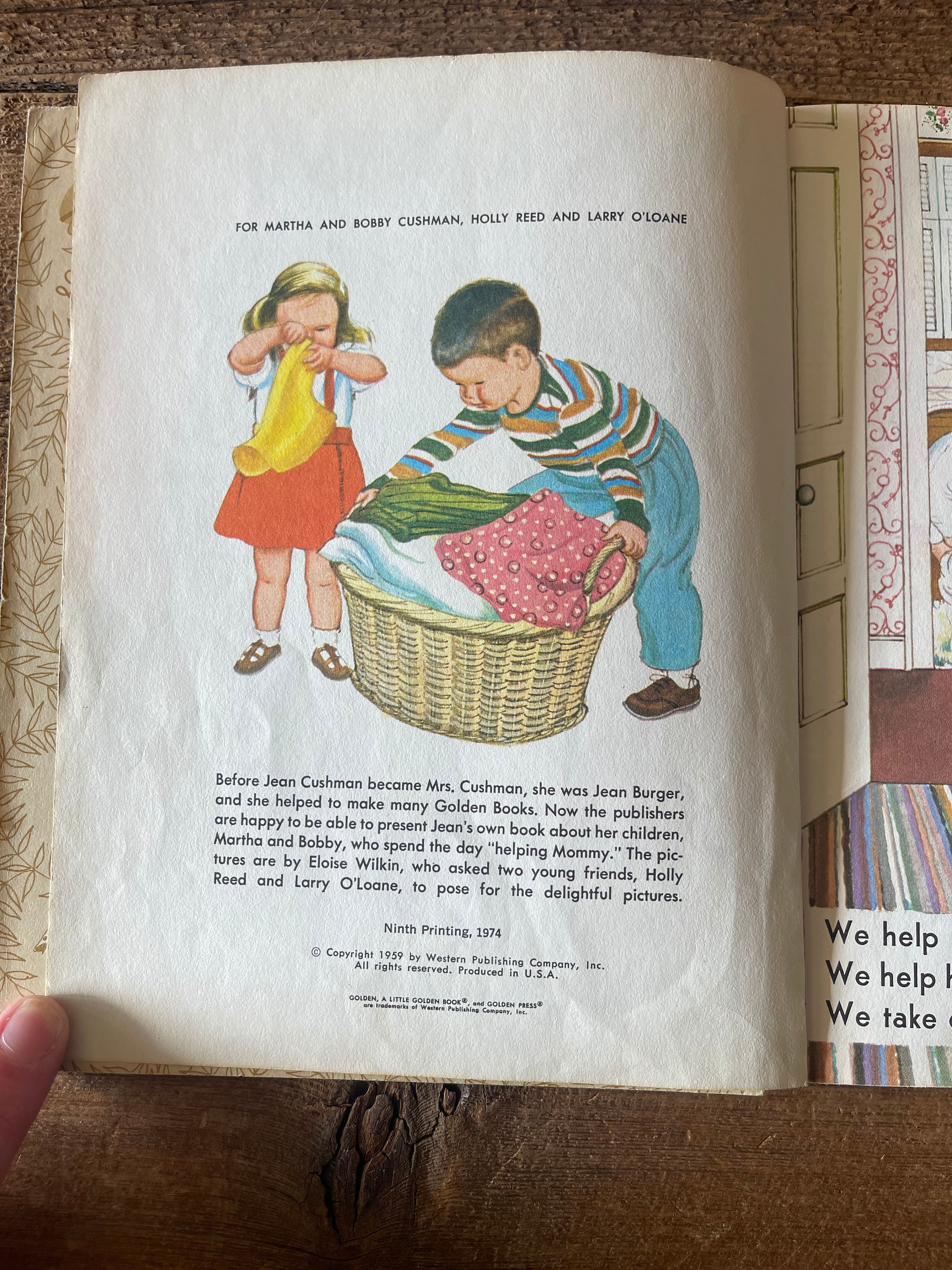 We Help Mommy // 1974 A Little Golden Book //