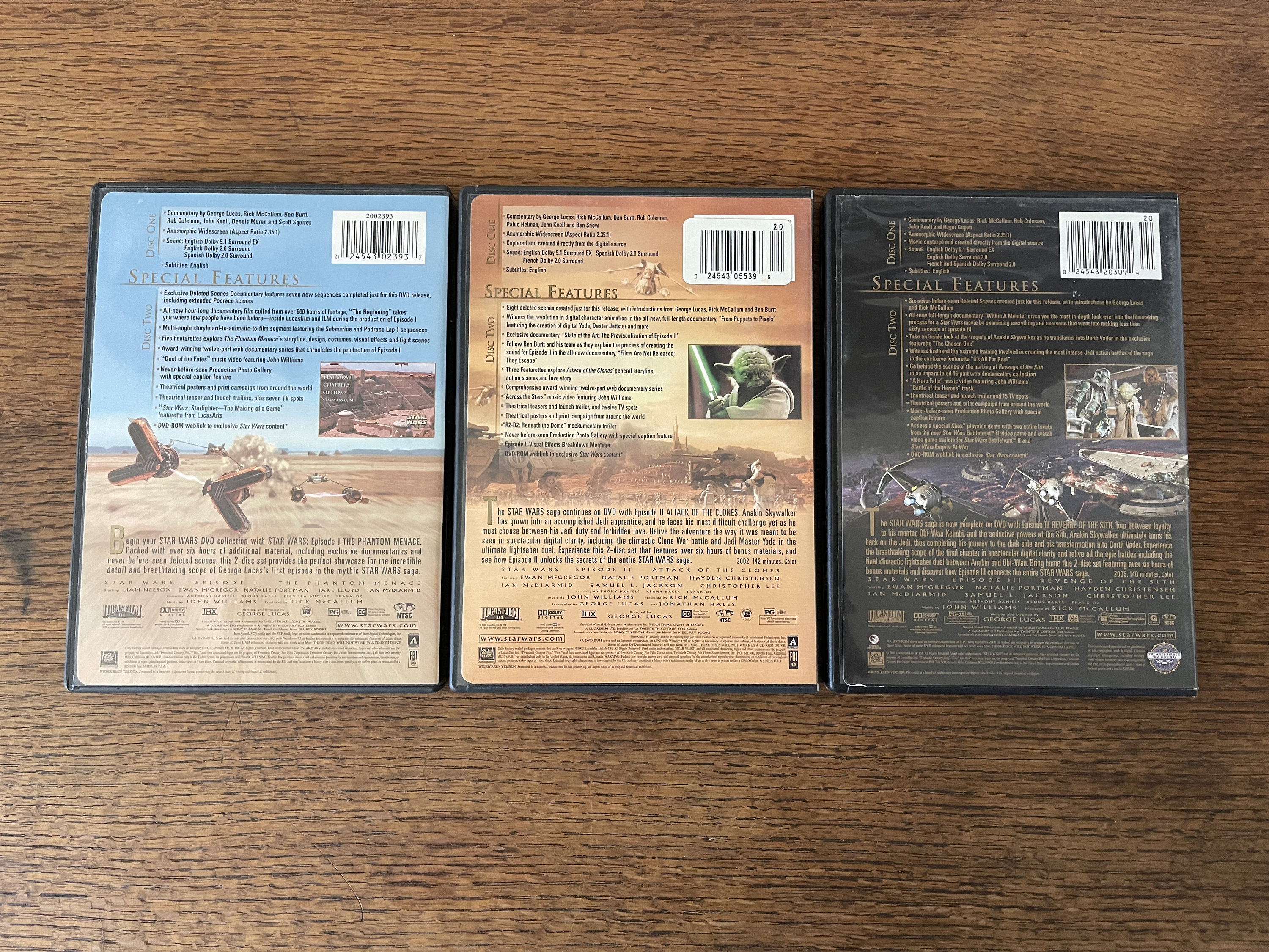 Star Wars Trilogy I-III DVD Movies // the Phantom Menace