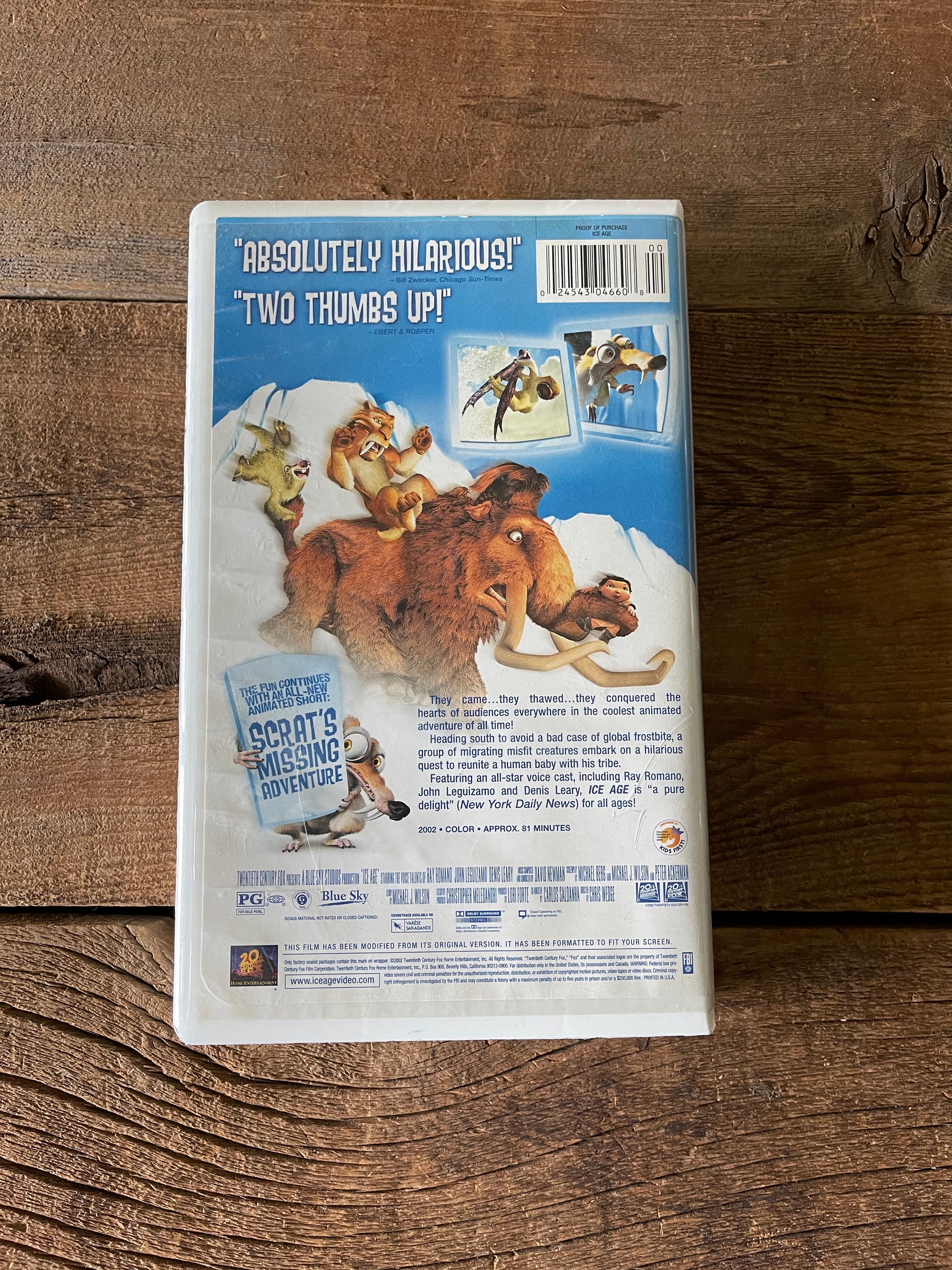 Vintage VHS Movie, ice Age 2002 Etsy