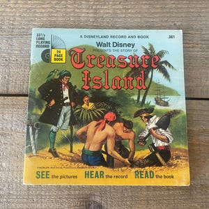 Treasure Island Vintage Walt Disney Book Only // Originally Book and Tape Series // 1971