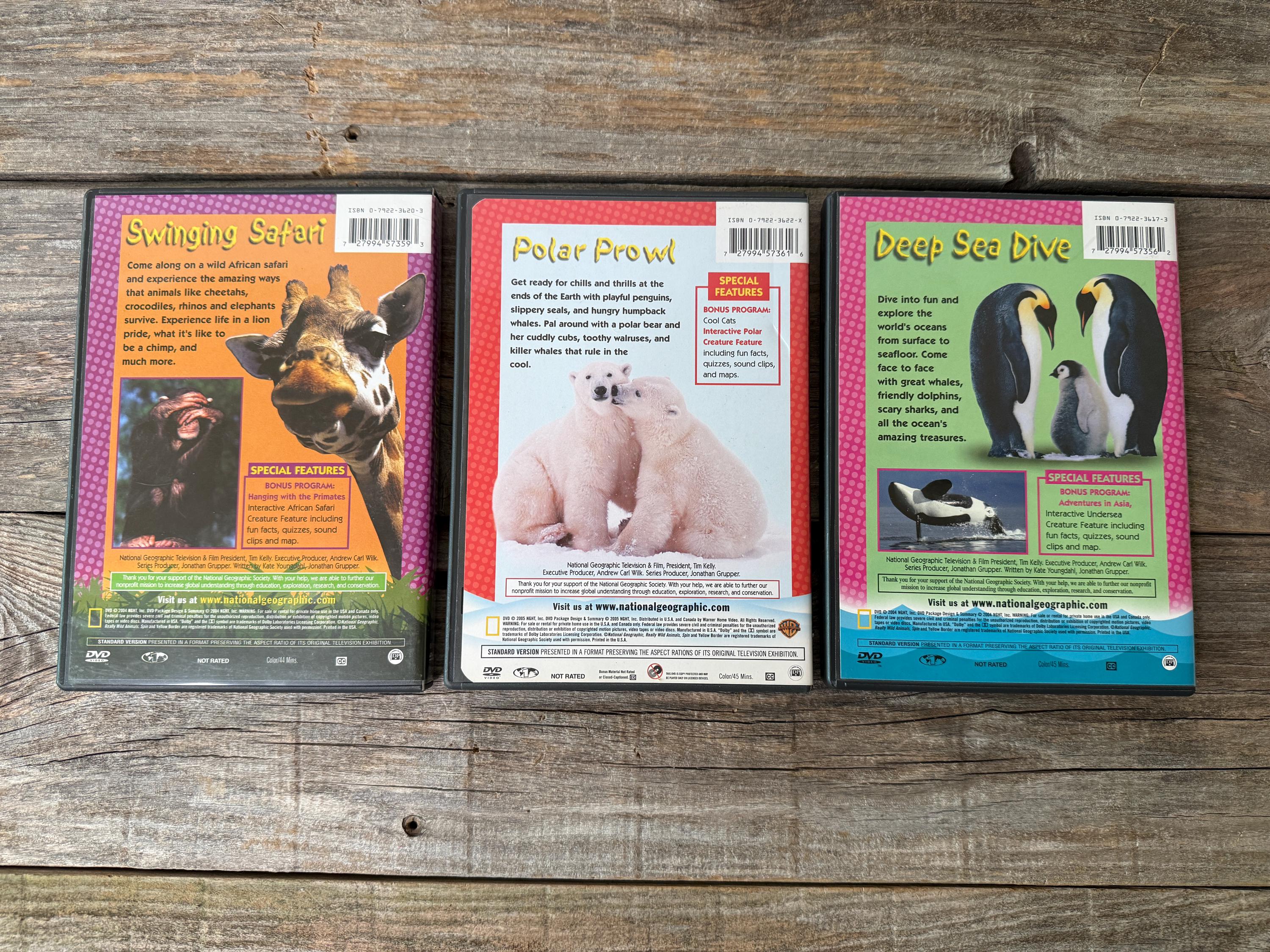 Really Wild Animals DVD Movies, National Geographic Kids Video