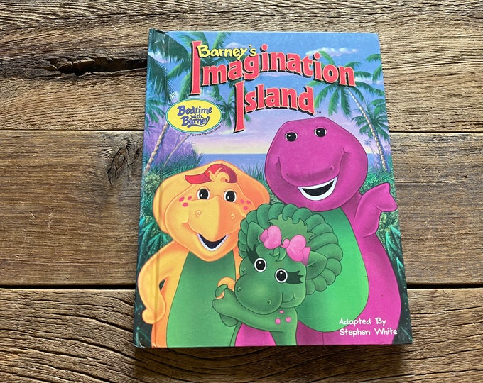 Barney's Imagination Island Book // 1994 // Large Oversized Book Etsy