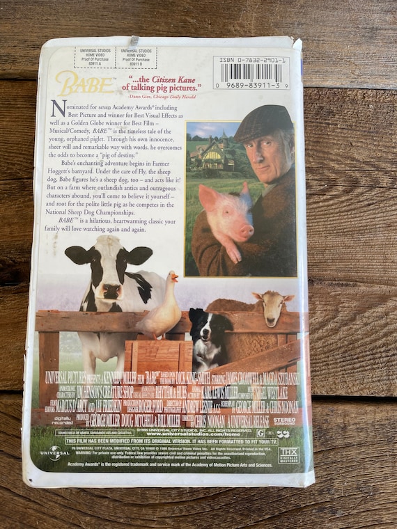ビンテージ VHS 映画、「ベイブ」 // ユニバーサル スタジオ