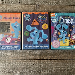 Blue's Clues DVDs // You Choose // Bluestock, Classic Clues or Shapes and Colors! // Early 2000's