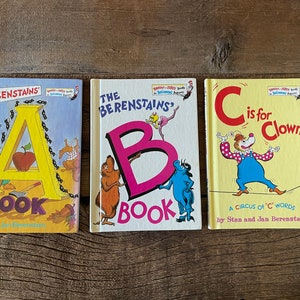 Vintage Berenstain Hardcover Bücher // Sie Wählen // Dr. Seuss Bright & Früh Bücher // 'A' Buch, The 'B' Buch, 'C' ist für Clown