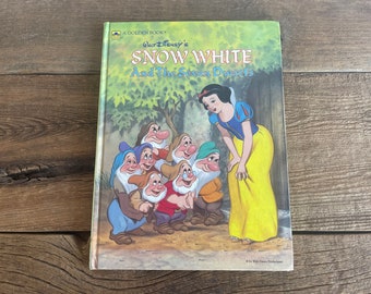 Il libro d'oro di Biancaneve e i sette nani di Walt Disney // Libro di grandi dimensioni di grandi dimensioni // 1984