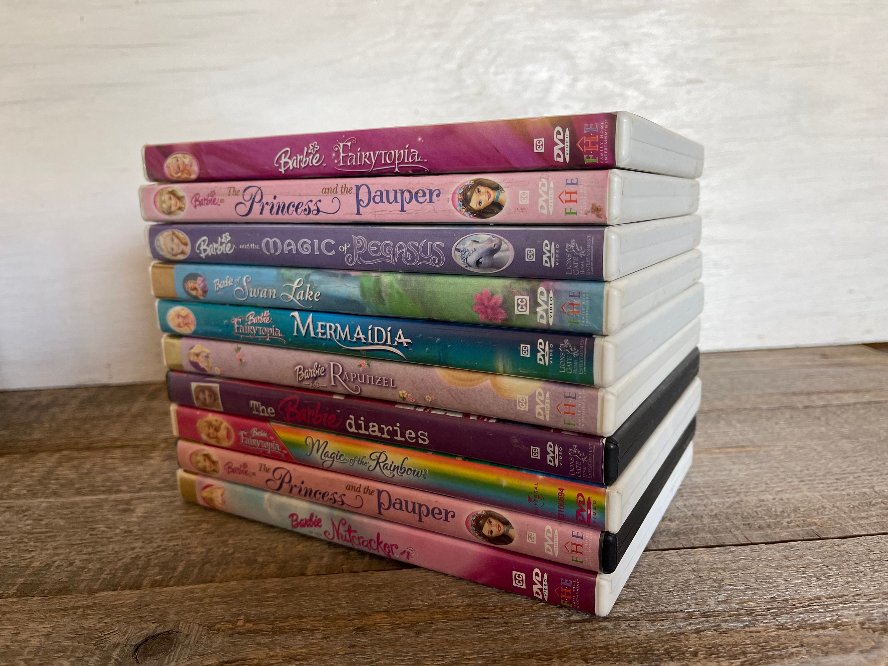 Vintage Barbie Dvds Sold Individually Fairytopia Mermaidia Rapunzel 12 Dancing Princesses Nutcracker Princess the Pauper Etc Etsy Canada