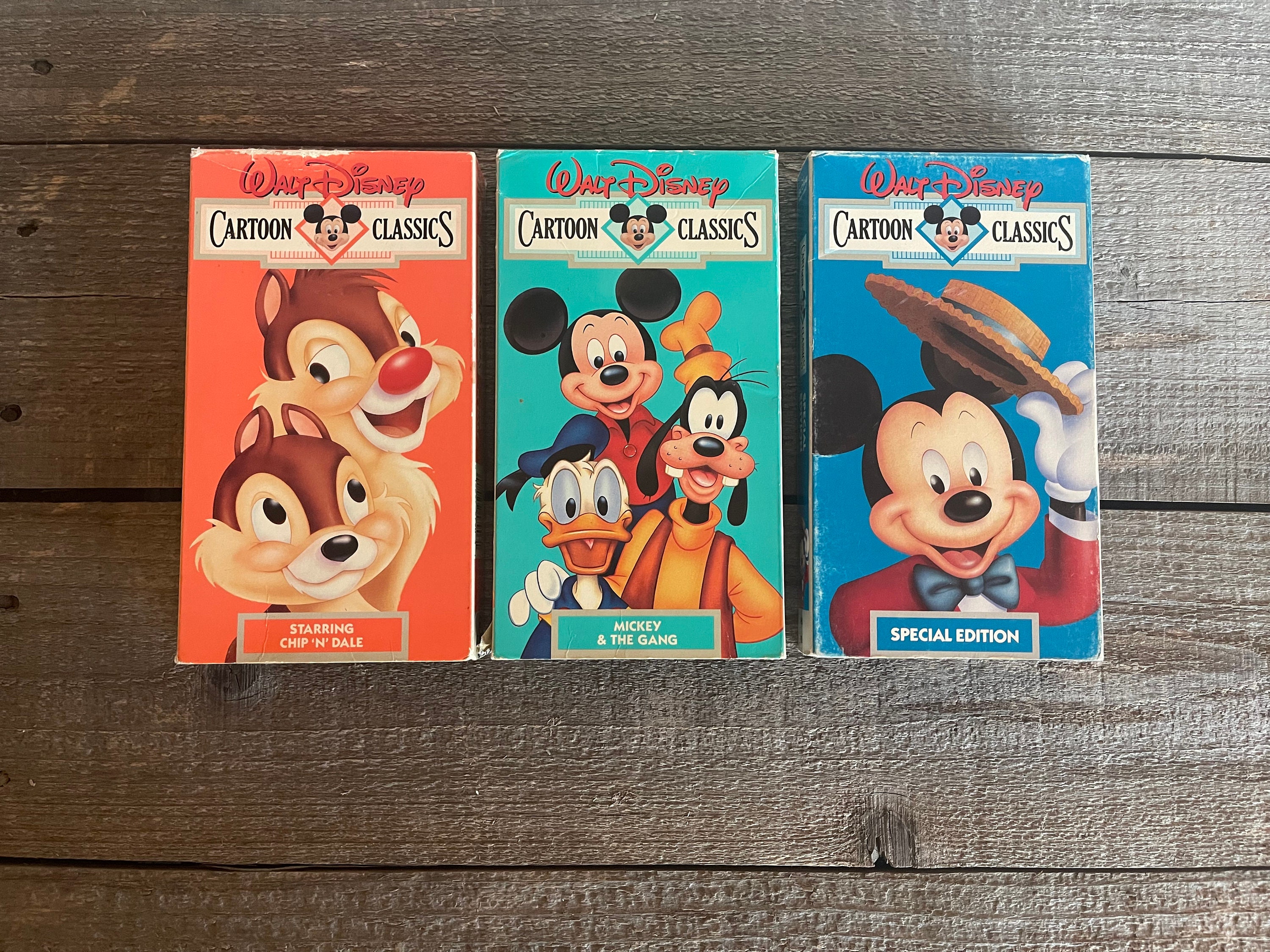 Walt Disney Cartoon Classics VHS You Choose Chip N Dale Mickey the Gang Special Edition Etsy
