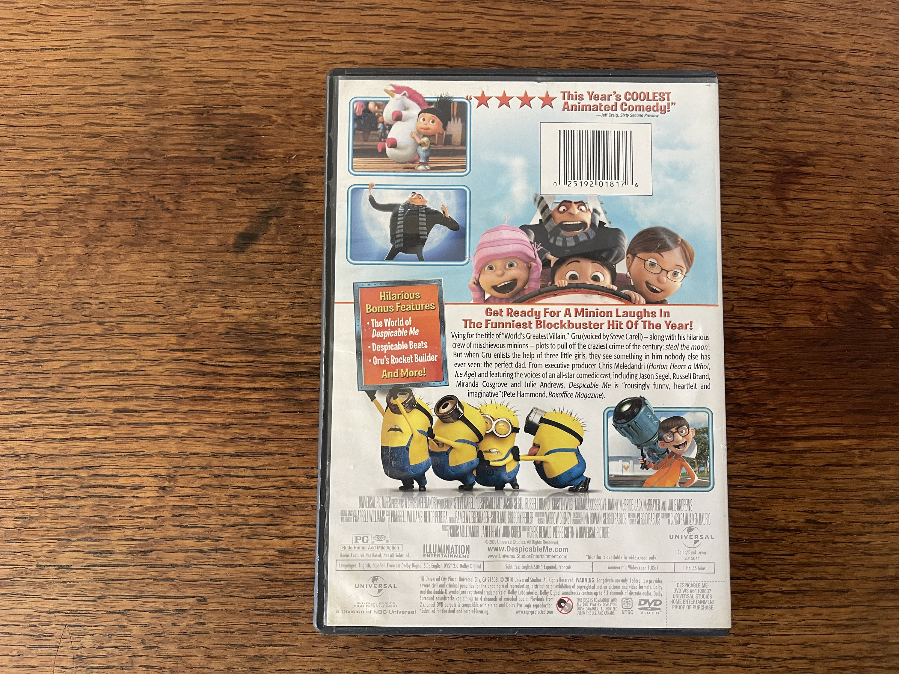 Despicable Me DVD: Steve Carell, Minions, Rated PG - Etsy