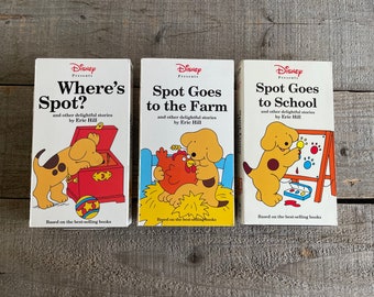 Walt Disney's Spot VHS Movies // You Choose // Spot Goes to Farm, Spot Goes to School, Where's Spot // 1993