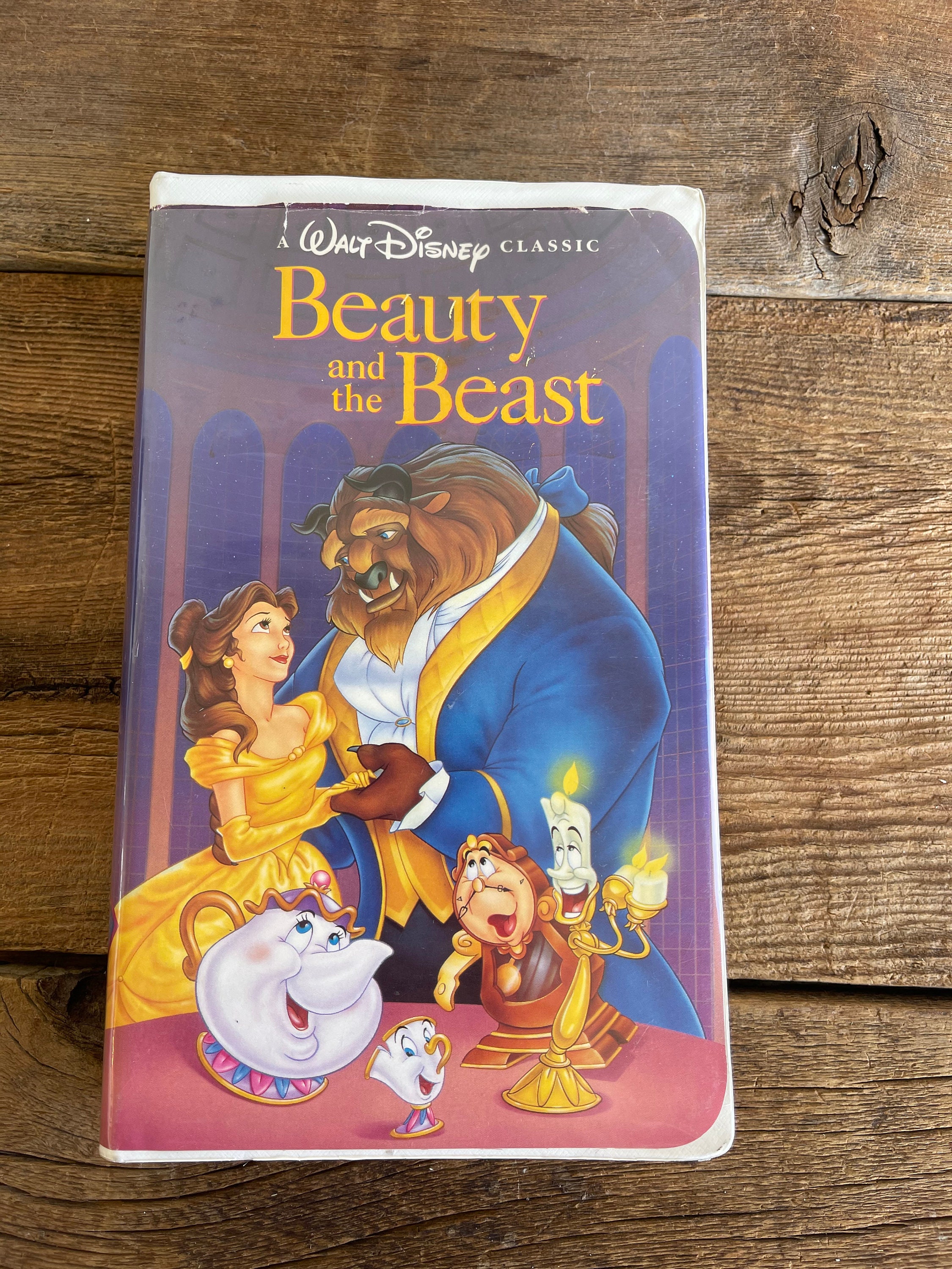 Vintage VHS Movie, Beauty and the Beast // Walt Disney Classic, Black