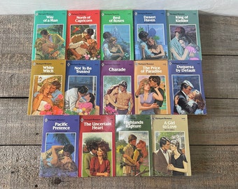 Lot of 16 Vintage Harlequin Books 1980's Paperback Romances Harlequin