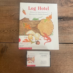 Log Hotel // Anne Schreiber // Vintage Scholastic Book & Cassette Tape Set