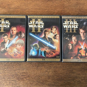 Star Wars Trilogy I-III DVD Filme // Die dunkle Bedrohung, Angriff der Klonkrieger, Die Rache der Sith