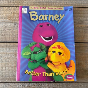 Barney Coloring Book // 1998 // Barney, Baby Bop, BJ // Dalmation Press, The Lyons Group