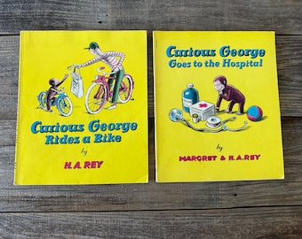 Curious George Paperback Books // Sold Individually // 1950's & 1960's // H.A. Rey