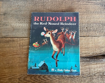 Rudolph the Red Nosed Reindeer, a Big Golden Book Vintage Hardcover ...