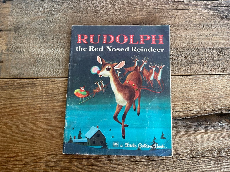 Rudolph the Red-nosed Reindeer // 1976 Little Golden Book - Etsy