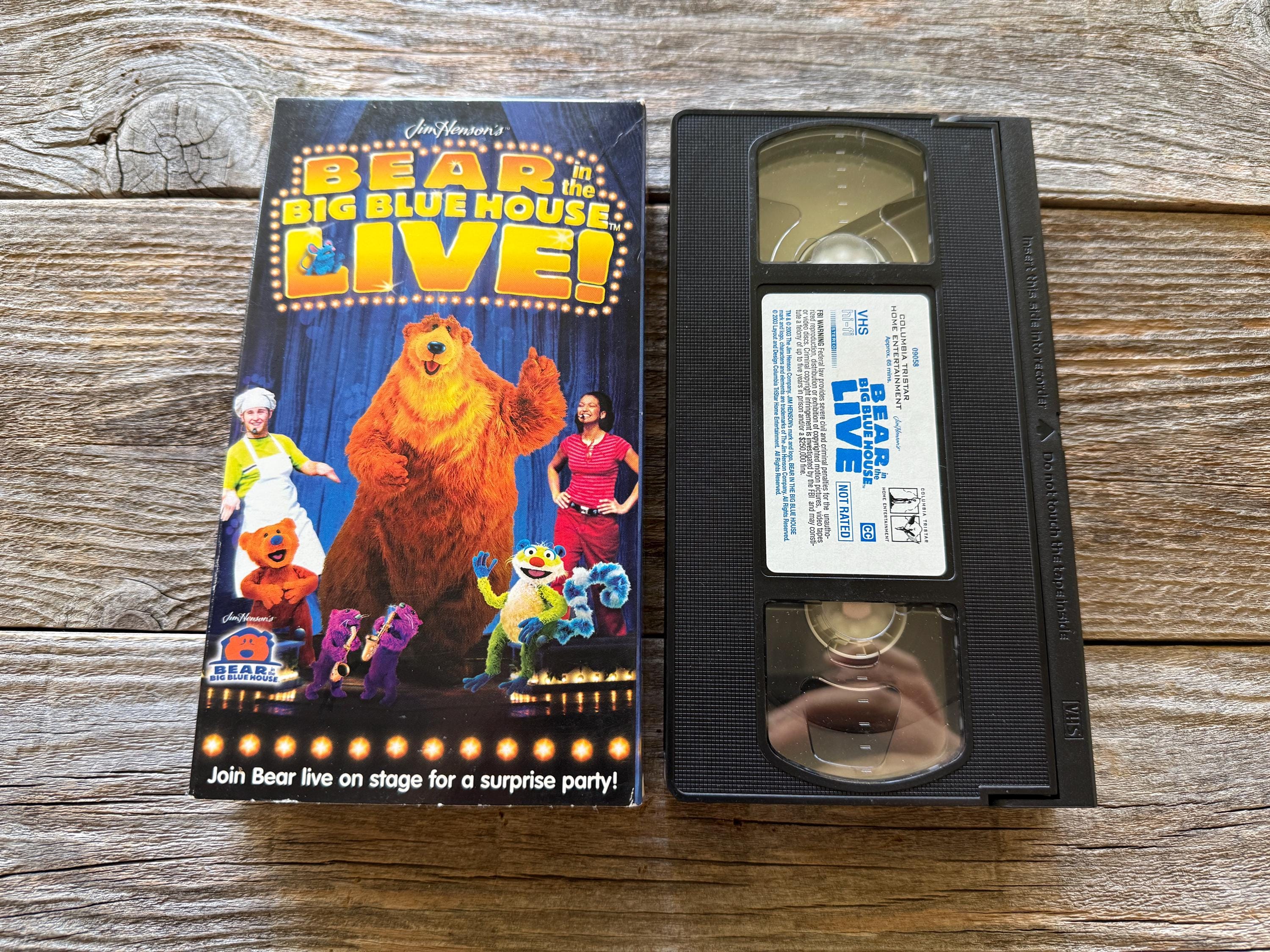 Jim Henson's Bear in the Big Blue House Live! // 2003 VHS - Etsy