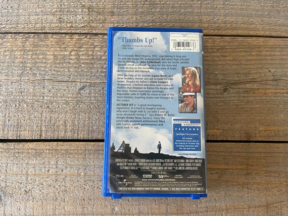 October Sky VHS - Special Edition Movie - Jake Gyllenhaal - Etsy