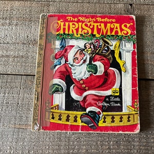 The Night Before Christmas Book // A Little Golden Book // 1972 // Fair Condition