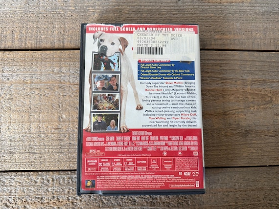 Cheaper by the Dozen DVD // 2003 Family Comedy, Rated PG // Steve