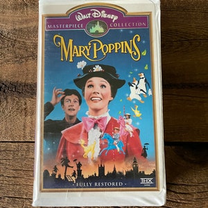 Vintage 1997 Mary Poppins VHS Movie Walt Disney Masterpiece Collection