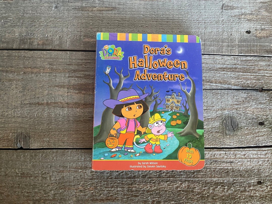 Dora's Halloween Adventure // Vintage Lifttheflap Board Etsy