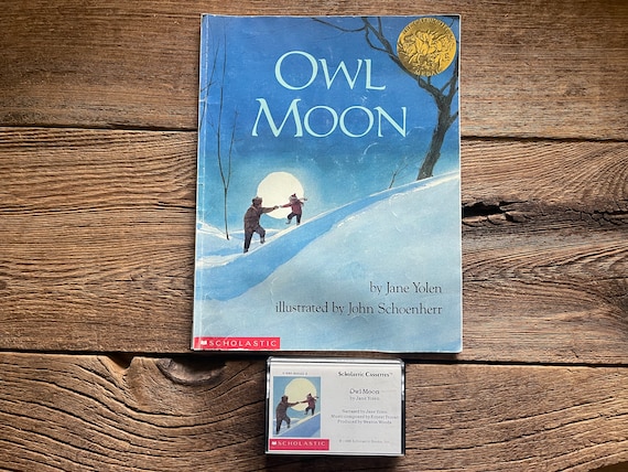 Owl Moon // Jane Yolen // Vintage Book & Cassette Tape Set or Book