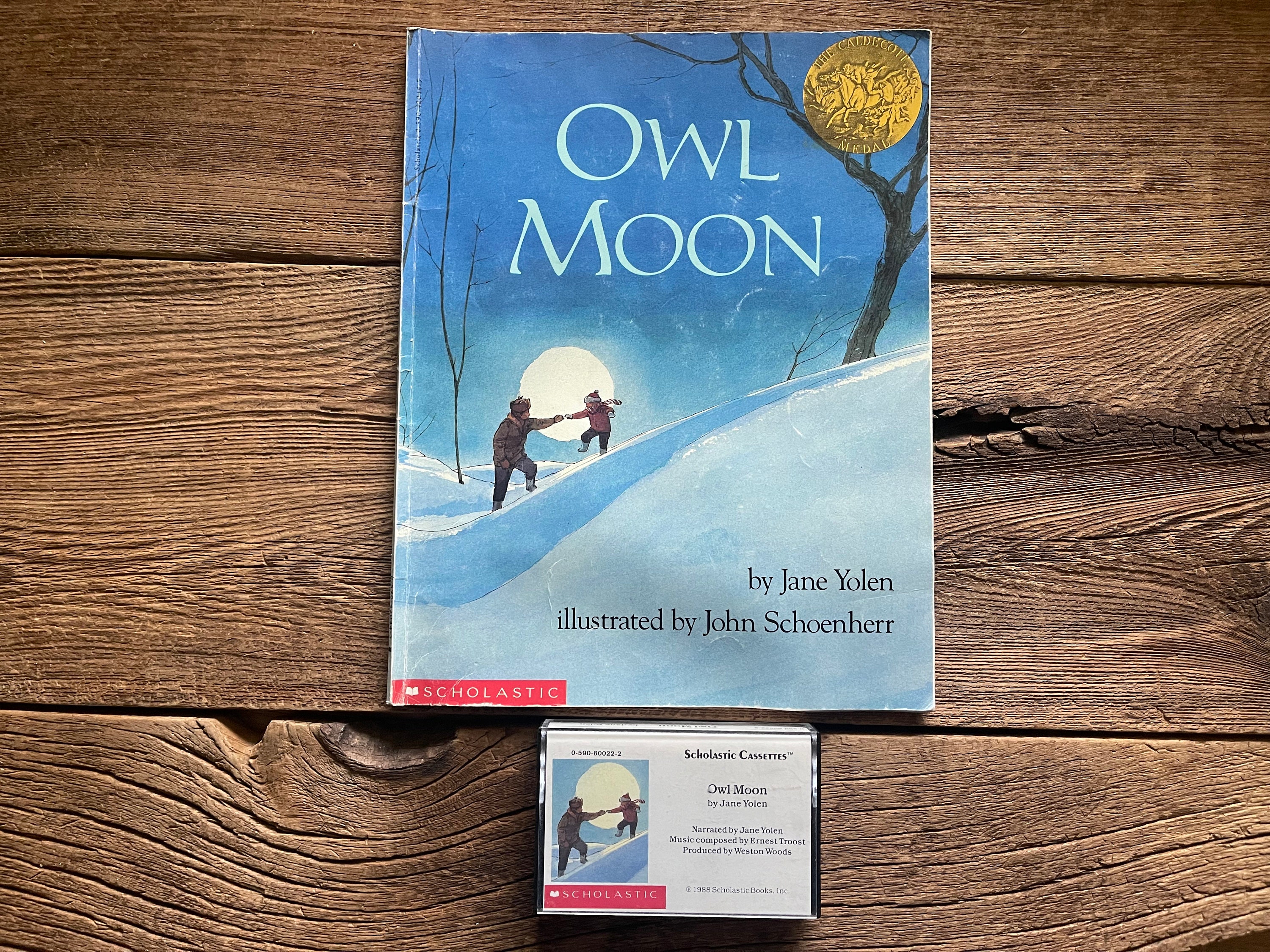 Owl Moon // Jane Yolen // Vintage Book & Cassette Tape Set or Book