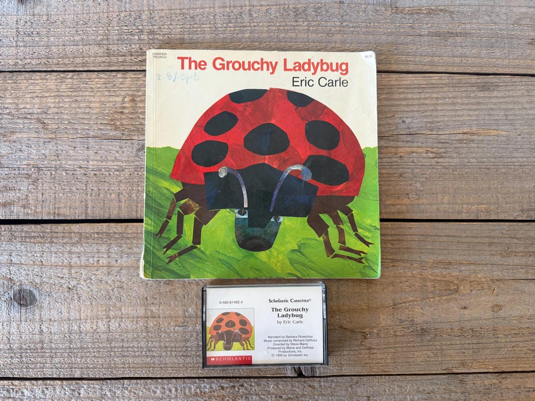 The Grouchy Ladybug Book and Cassette by Eric Carle - 1st Harper Trophy ...