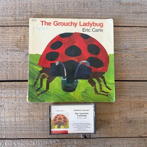The Grouchy Ladybug Book and Cassette by Eric Carle - 1st Harper Trophy Edition
