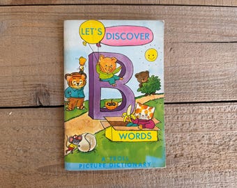 Let's Discover 'B' Words; A Troll Picture Dictionary // 1974 Children's Book