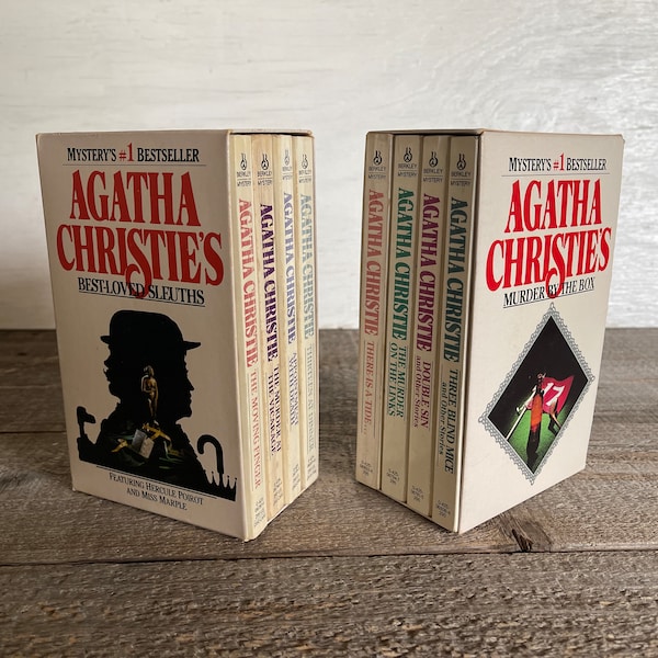 Vintage Agatha Christie Box Sets // "Best-Loved Sleuths" or "Murder By the Box" // 1980's