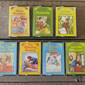 Vintage Classic Fairy Tale Read-Along Cassettes // Wishing Well Books // 1980&#39;s // Cassette Only