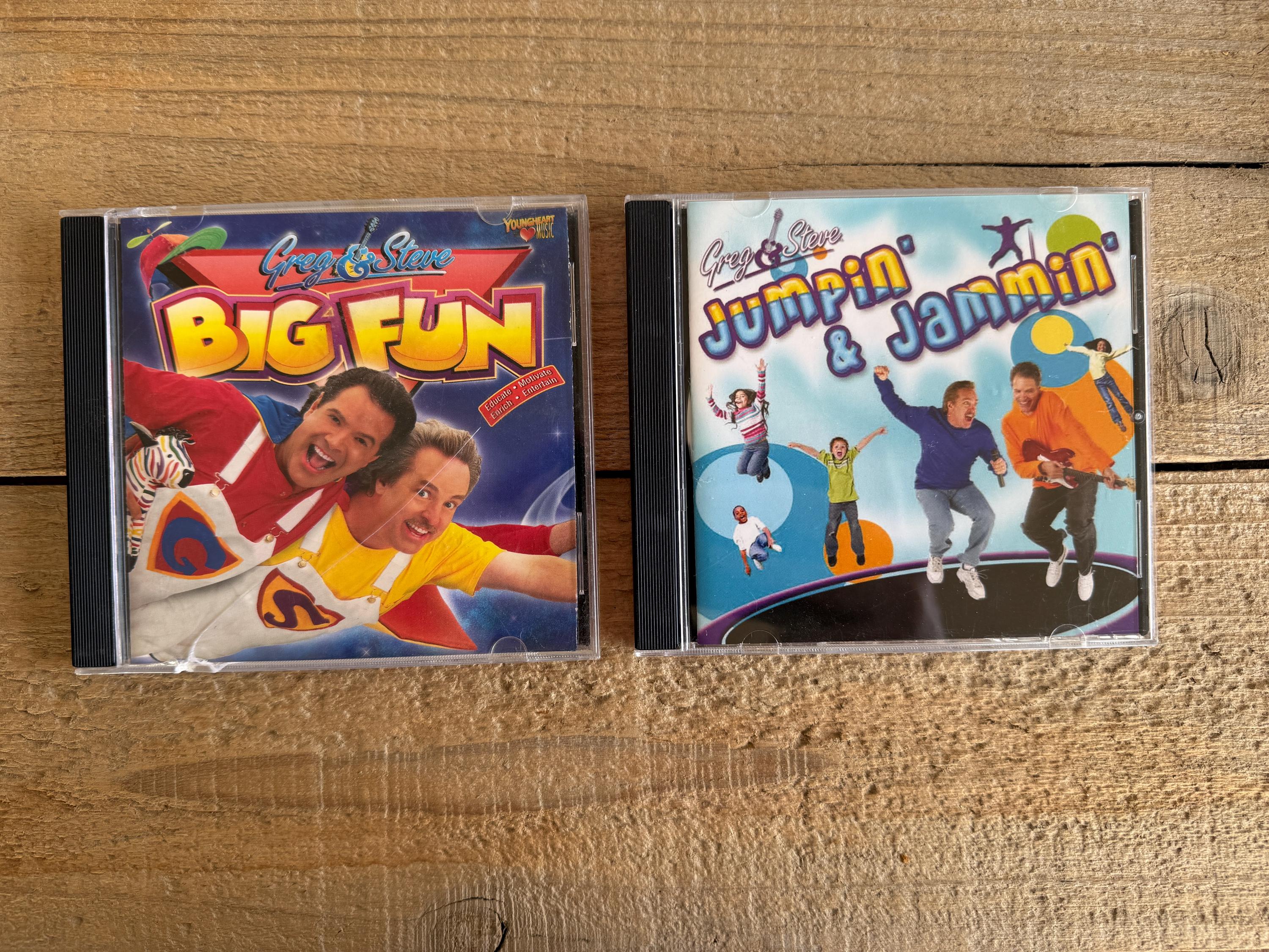 Greg & Steve Children's Music Cds // Big Fun or Jumpin' and Jammin