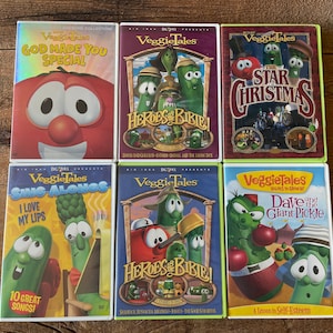 Veggie Tales DVDs // Sold Individually // Christian Values DVDs // Bob the Tomato, Larry the Cucumber