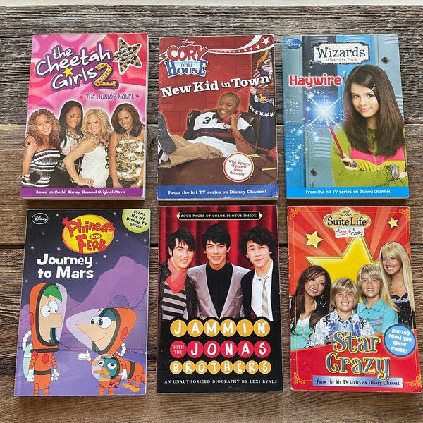 Disney Channel Books // You Choose // Cheetah Girls, Suite Life, Cory in the House, Wizards of Waverly Place, Jonas Bros, Phineas & Ferb