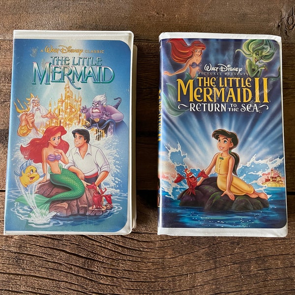 Vintage VHS Movies, "The Little Mermaid" and/or "The Little Mermaid II: Return to the Sea" // You Choose
