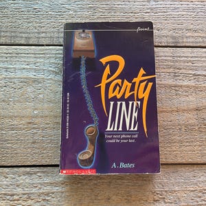 Party Line // A. Bates // 1989 Young Adult Thriller // Paperback Book in Great Condition