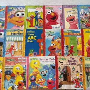 Vintage Sesame Street Books: Elmo, Big Bird, Cookie Monster