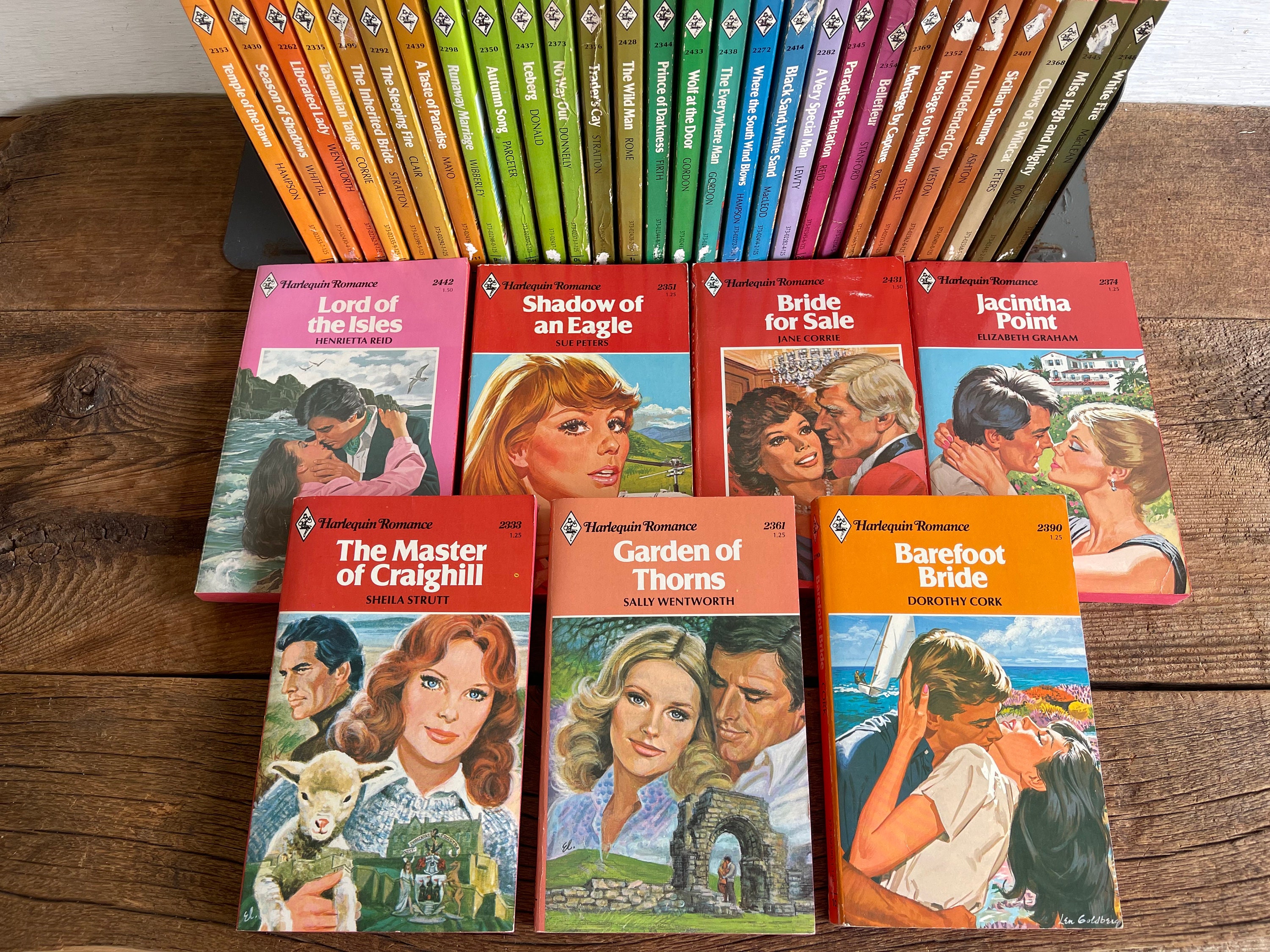 Vintage Harlequin Romance Novels // You Choose // 1970's Paperback Books // Red Pages