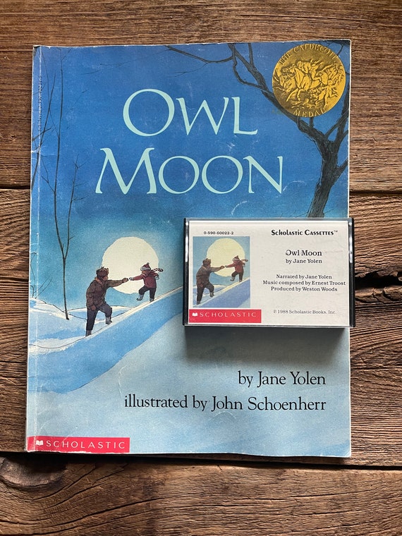 Owl Moon // Jane Yolen // Vintage Book & Cassette Tape Set or Book