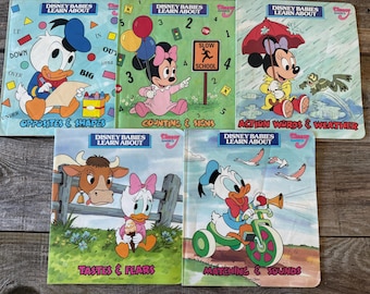 Vintage 1980's Disney Babies Wipe Clean Books // You Choose