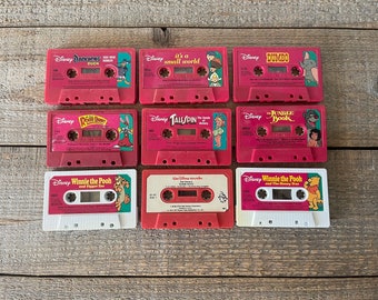 Vintage Walt Disney Audio Kassetten // Einzeln verkauft // doppelseitig, 2 Geschichten auf einer Kassette