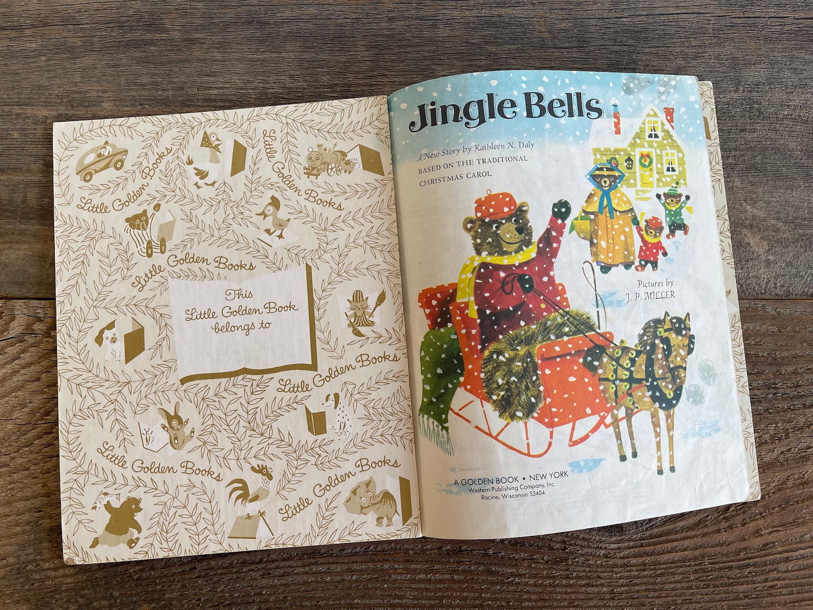 Jingle Bells // Little Golden Book // 1964 // by Kathleen N. Etsy