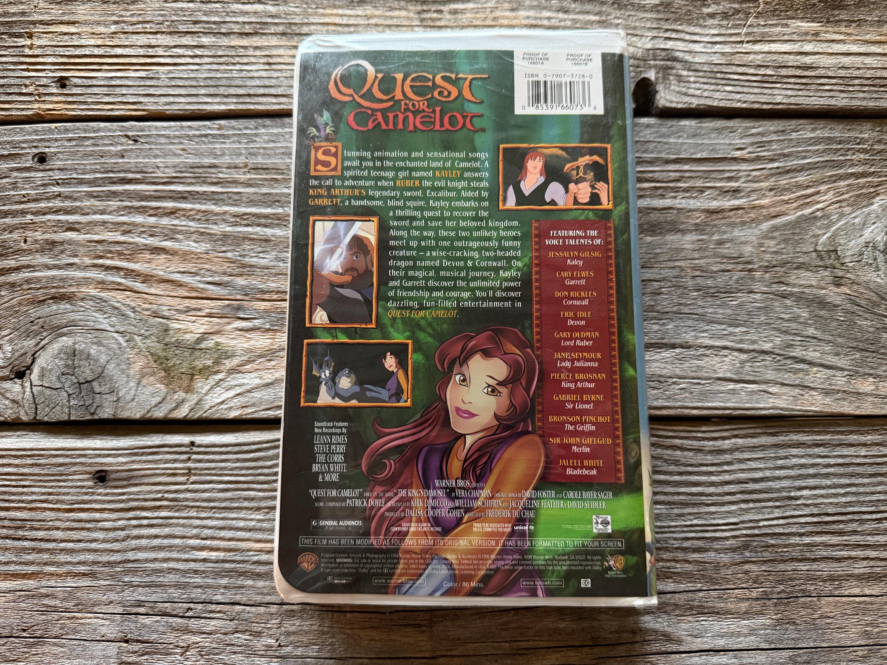 Quest for Camelot [1998 VHS Clamshell] Children's Movie - Etsy